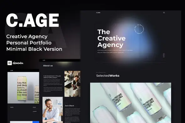 CAGE-CreativeAgencyPersonalPortfolioElementorTemplateKit.jpg.webp