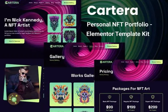 Cartera-PersonalNFTPortfolioElementorTemplateKit.jpg.webp