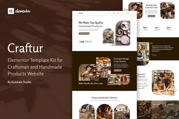 Craftur-CraftsmanHandmadeProductsElementorTemplateKit.jpg.webp