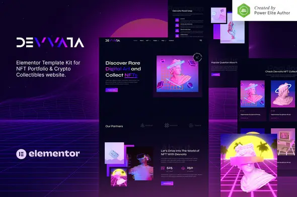 Devvata-NFTPortfolioElementorTemplateKit.jpg.webp