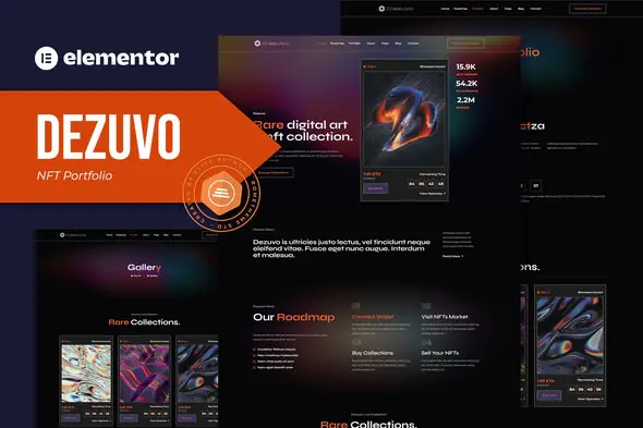 Dezuvo-NFTPortfolioElementorTemplateKit.jpg.webp