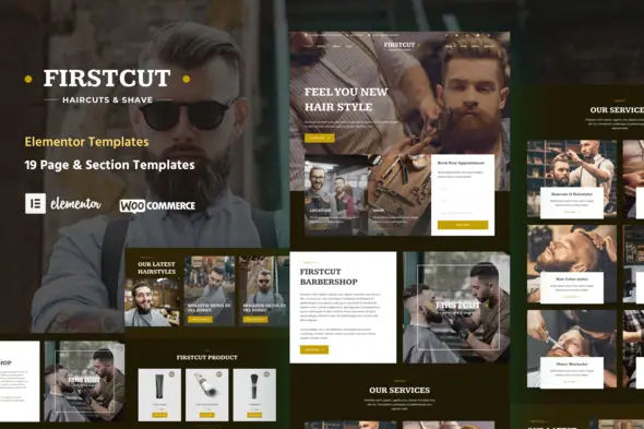 FirstCut-BarbershopMensGroomingElementorTemplateKit.jpg.webp