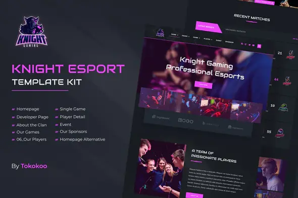 KnighteSportsGamingElementorTemplateKit.jpg.webp
