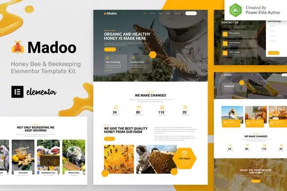Madoo-HoneyBeeBeekeepingElementorTemplateKit.jpg.webp
