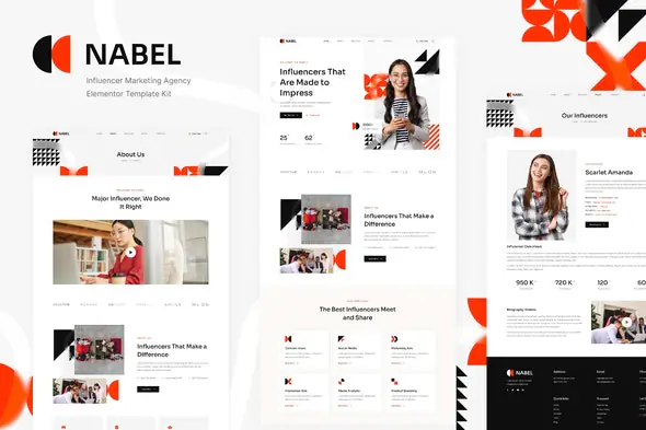 Nabel-InfluencerMarketingAgencyElementorTemplateKit.jpg.webp