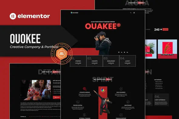 Ouakee-CreativeCompanyProfessionalPortfolioElementorTemplateKit.jpg.webp