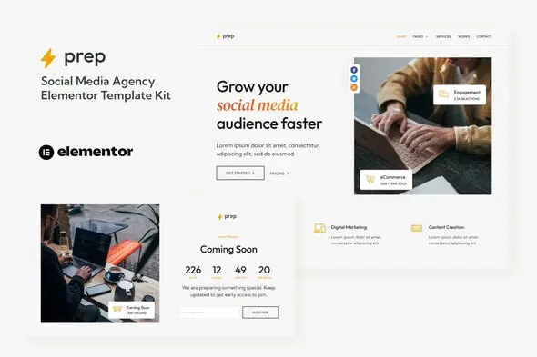 Prep-SocialMediaAgencyElementorTemplateKit.jpg.webp