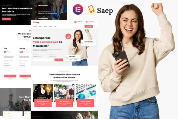 Saep-eCommerceAppSaaSShowcaseElementorTemplateKit.jpg.webp