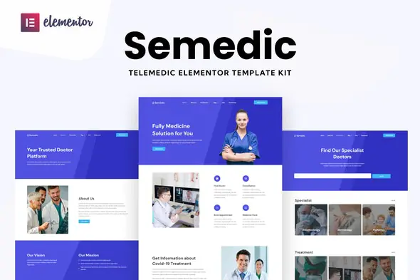 Semedic-DoctorTelehealthElementorTemplateKit.jpg.webp