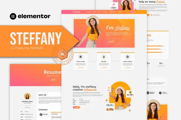 Steffany-CVResumeElementorProTemplateKit.jpg.webp
