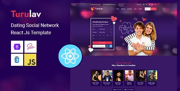 TuruLav-DatingSocialNetworkReactJsTemplate.jpg.webp