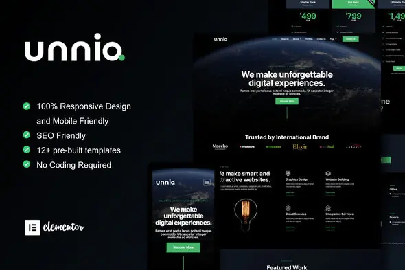 Unniq-DarkDigitalCreativeAgencyElementorTemplateKit.jpg.webp