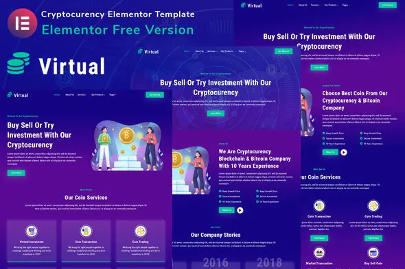 Virtual-CryptocurencyBlockchainBitcoinElementorTemplateKit.jpg.webp