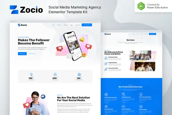 Zocio-SocialMediaMarketingAgencyElementorTemplateKit.jpg.webp