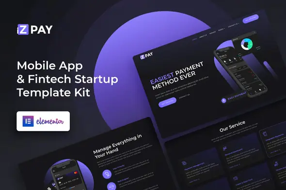 iZPAY-MobileAppFintechStartupElementorTemplateKit.jpg.webp